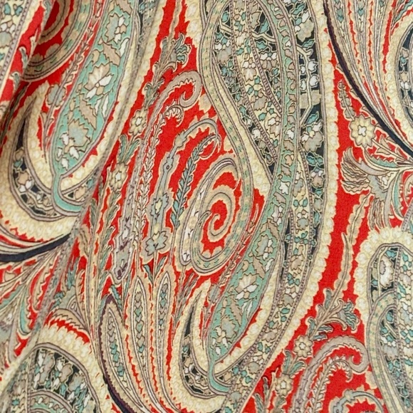 Zara|Vibrant Paisley Halter Mini Dress Tunic Lightweight & Flowy for Summer Sz M - Picture 4 of 7